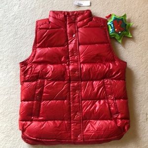 Shiny Puffer Vest in Roasted Pepper